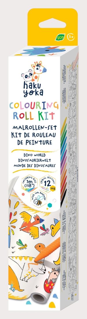 Hakuyoka Colouring Roll Kit (Big) - Dino World